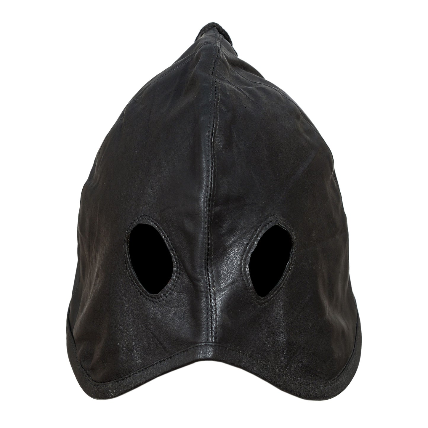 Executioner Fetish Half-Face Leather Hood – BDSM Bondage Mask for Role Play & Fetish Fantasy by London Knighthood