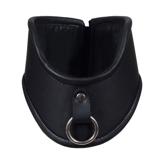 Leather Posture Collar with O-Ring – Bondage Choker Neck Restraint for BDSM & Fetish Wear – by London Knighthood