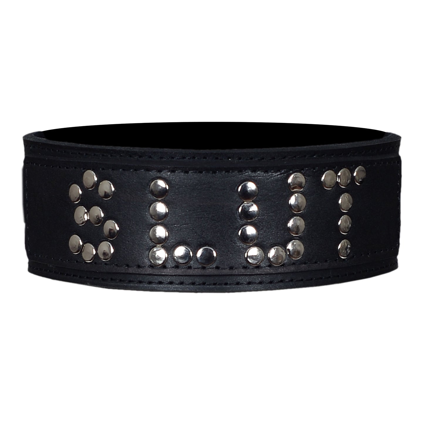 Genuine Leather SLUT Collar – Bondage Slave Choker for Submissive, Goth & Fetish Play by London Knighthood