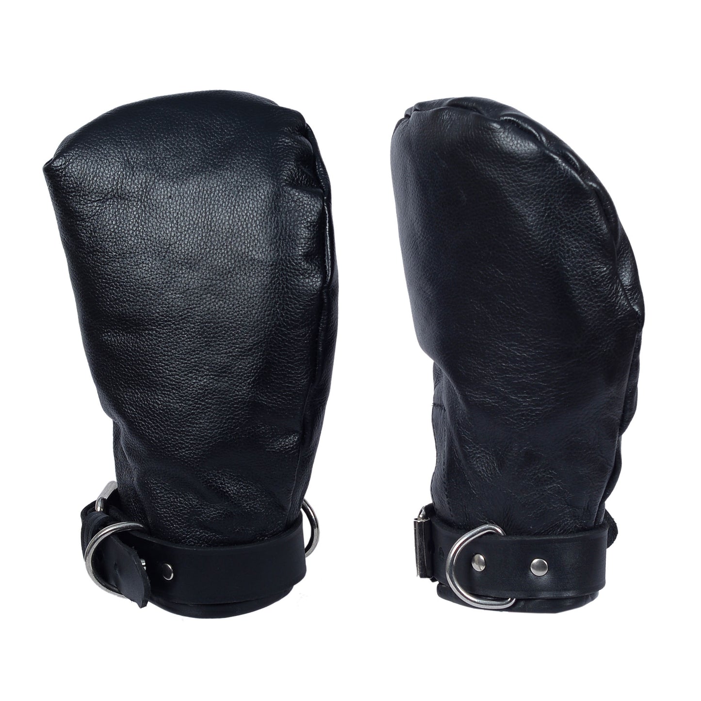 Genuine Leather Bondage Mittens – Padded BDSM Fist Restraint Gloves for Fetish Play & Submissive Control by London Knighthood