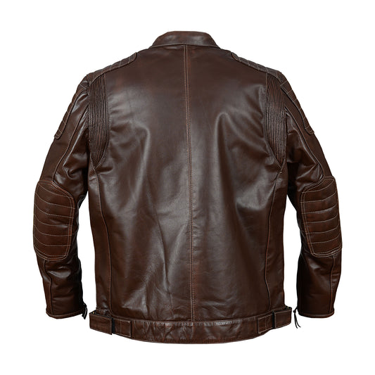 Classic Men’s Brown Leather Jacket – Biker Style Vintage Outerwear | London Knight Hood
