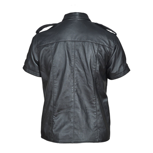 Leather Police BLUF Shirt – Fetish Uniform Top for Men, Sexy Clubwear by London Knighthood