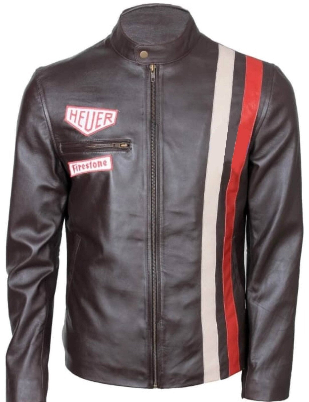Men’s Steve McQueen Inspired Leather Jacket – 100% Real Handmade Vintage Biker Style