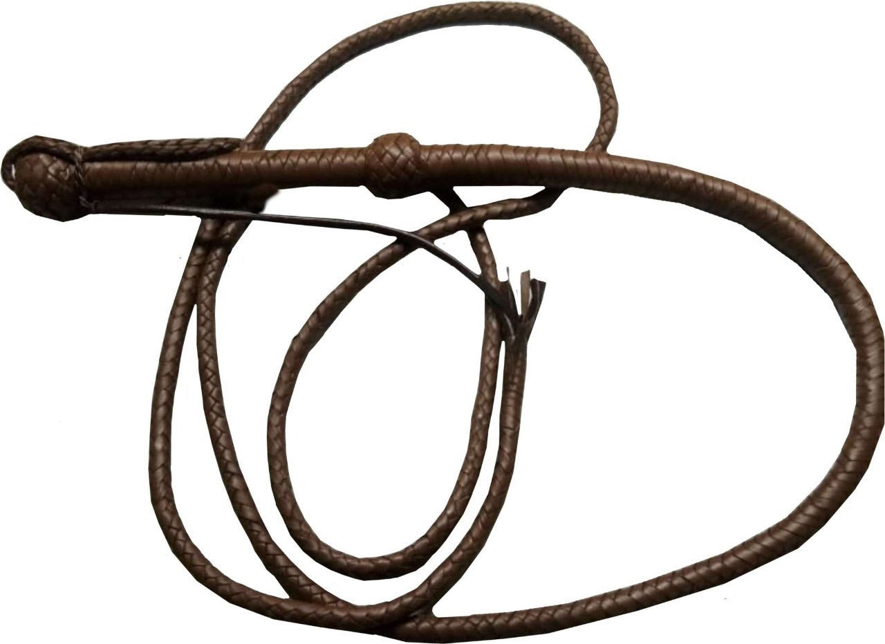 Brown Cowhide Leather Bullwhip – Supreme Indiana Jones Style Whip for Training, Performance & Costume