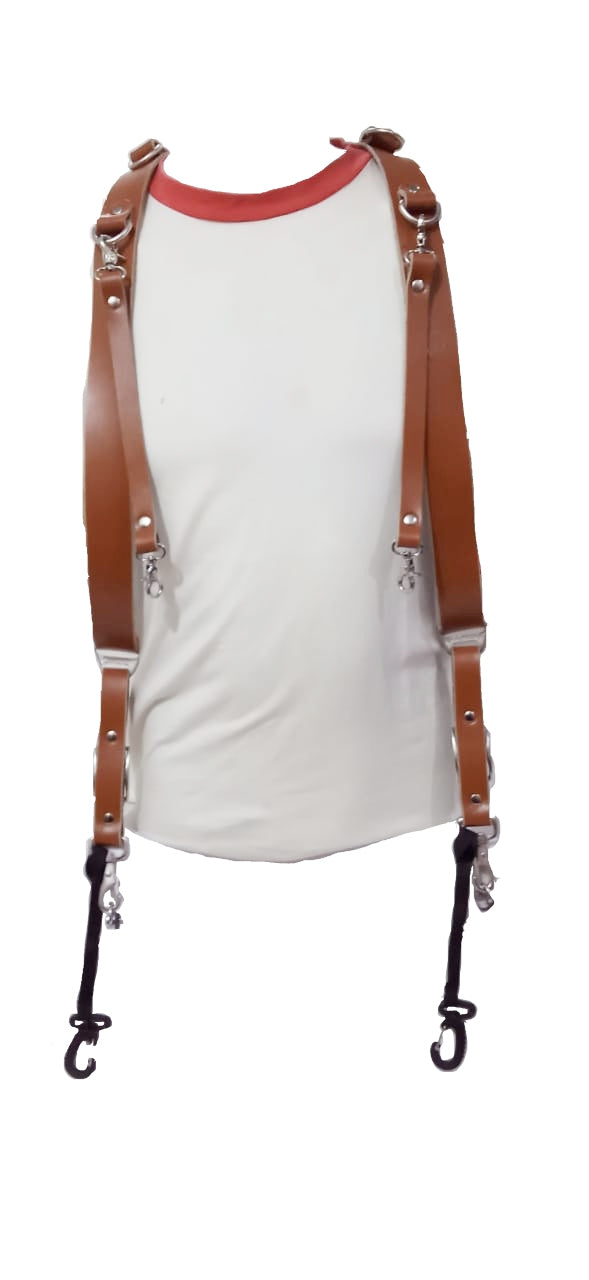 Leather Dual Camera Harness Shoulder Strap – Professional Multi-Camera Leather Harness for DSLR & Mirrorless Photographers