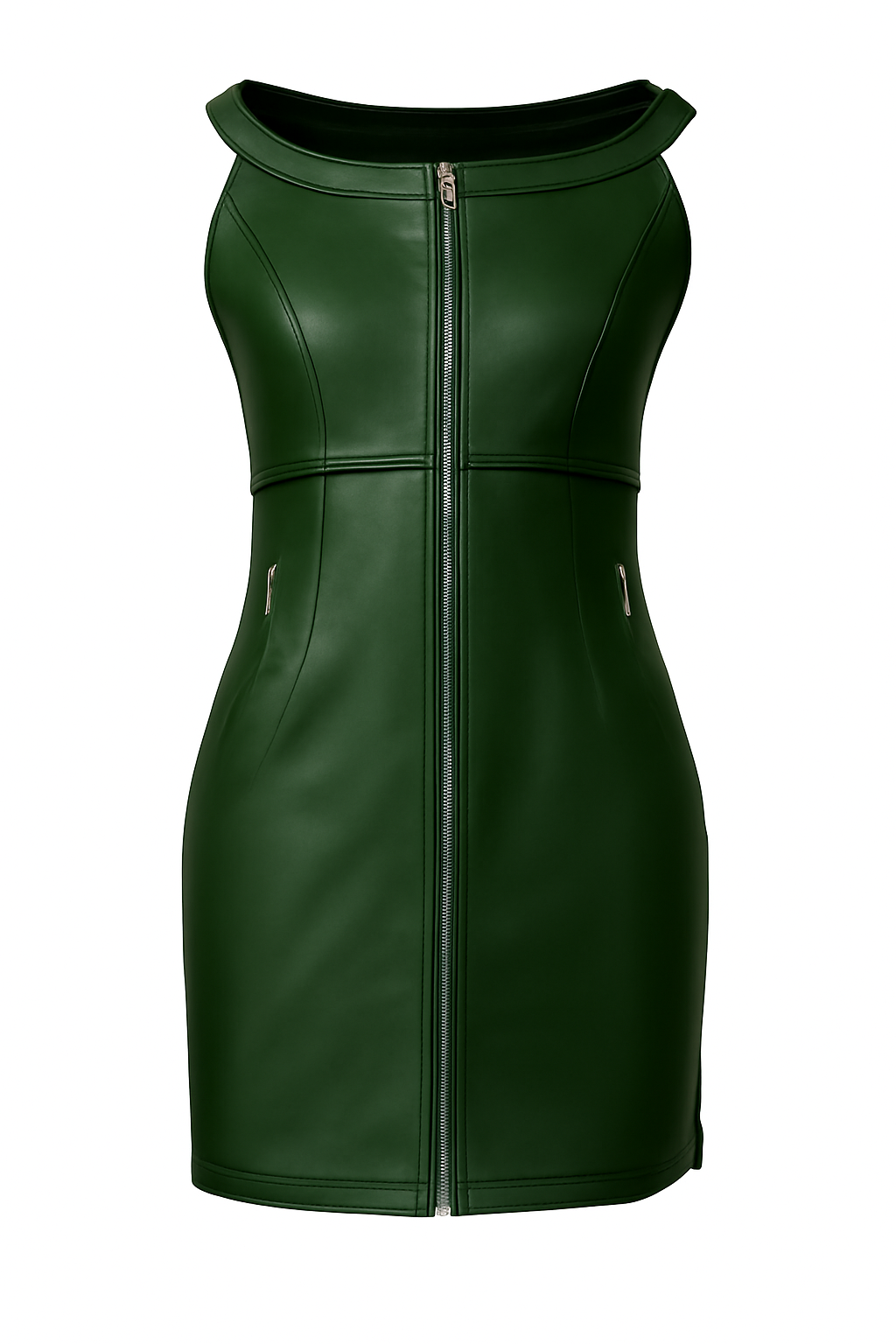 GENUINE REAL LEATHER LADIES WOMAN SEXY PARTY RED YELLOW BROWN GREEN DRESS