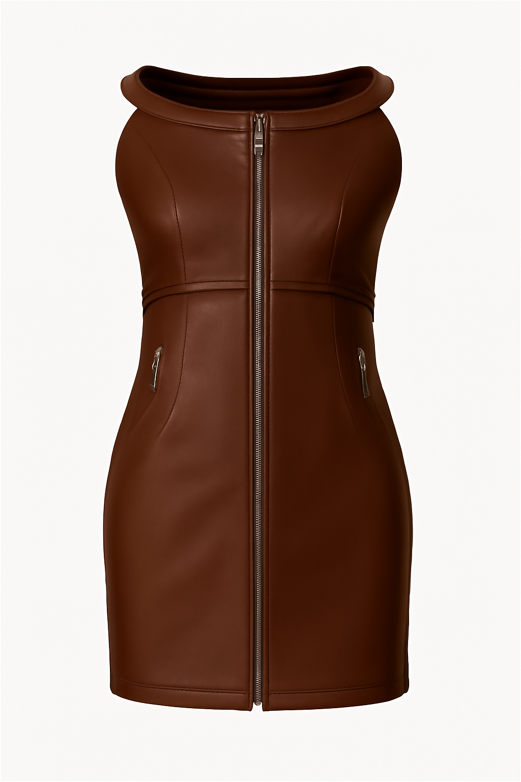 GENUINE REAL LEATHER LADIES WOMAN SEXY PARTY RED YELLOW BROWN GREEN DRESS