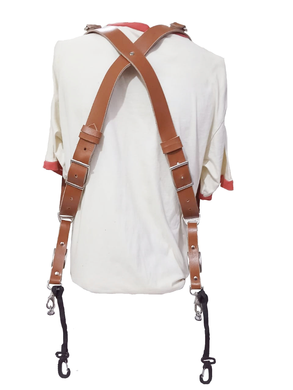 Leather Dual Camera Harness Shoulder Strap – Professional Multi-Camera Leather Harness for DSLR & Mirrorless Photographers