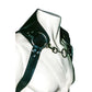 Men’s Black Handmade Genuine Leather BLUF Chest Half Harness with Chain – Fetish Clubwear Gear