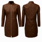 GENUINE LEATHER LADIES WOMAN SEXY PARTY FULL SLEEVE RED YELLOW BROWN GREEN DRESS