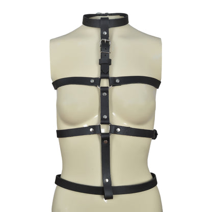 Sexy Leather Harness Body Belt – Adjustable Fetish Fashion & Clubwear by London Knighthood