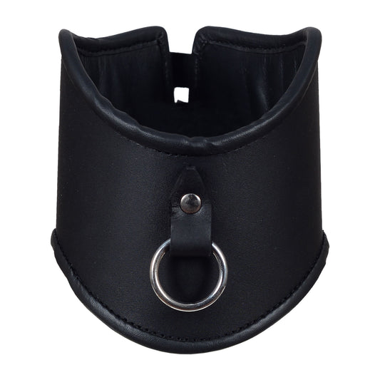 Leather Posture Collar with O-Ring – Bondage Choker Neck Restraint for BDSM & Fetish Wear – by London Knighthood