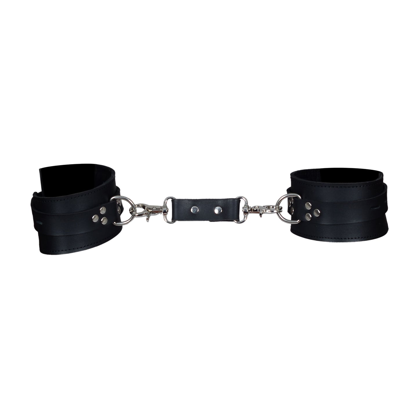 Real Leather Heavy Duty Lockable Wrist Restraints – BDSM Bondage Cuffs Set for Fetish & Submissive Play by London Knighthood
