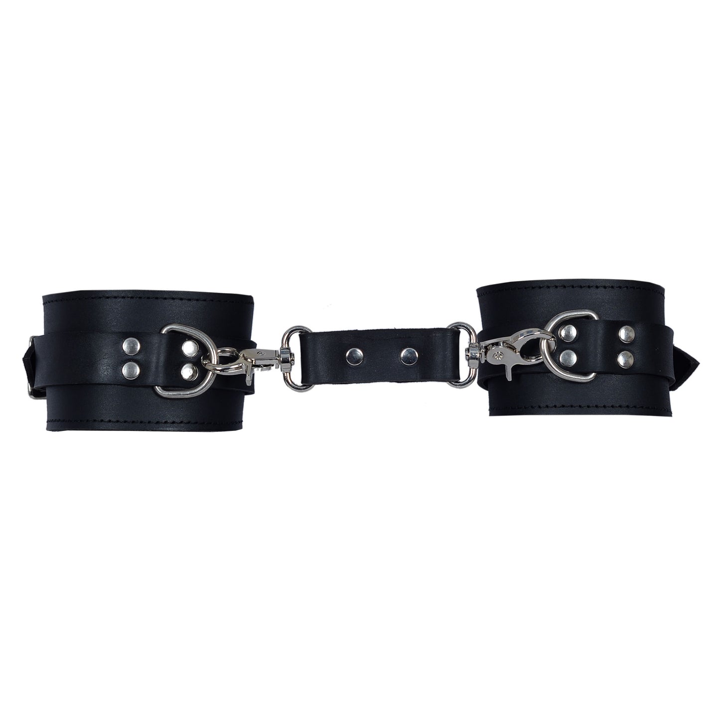 Real Leather Heavy Duty Lockable Wrist Restraints – BDSM Bondage Cuffs Set for Fetish & Submissive Play by London Knighthood