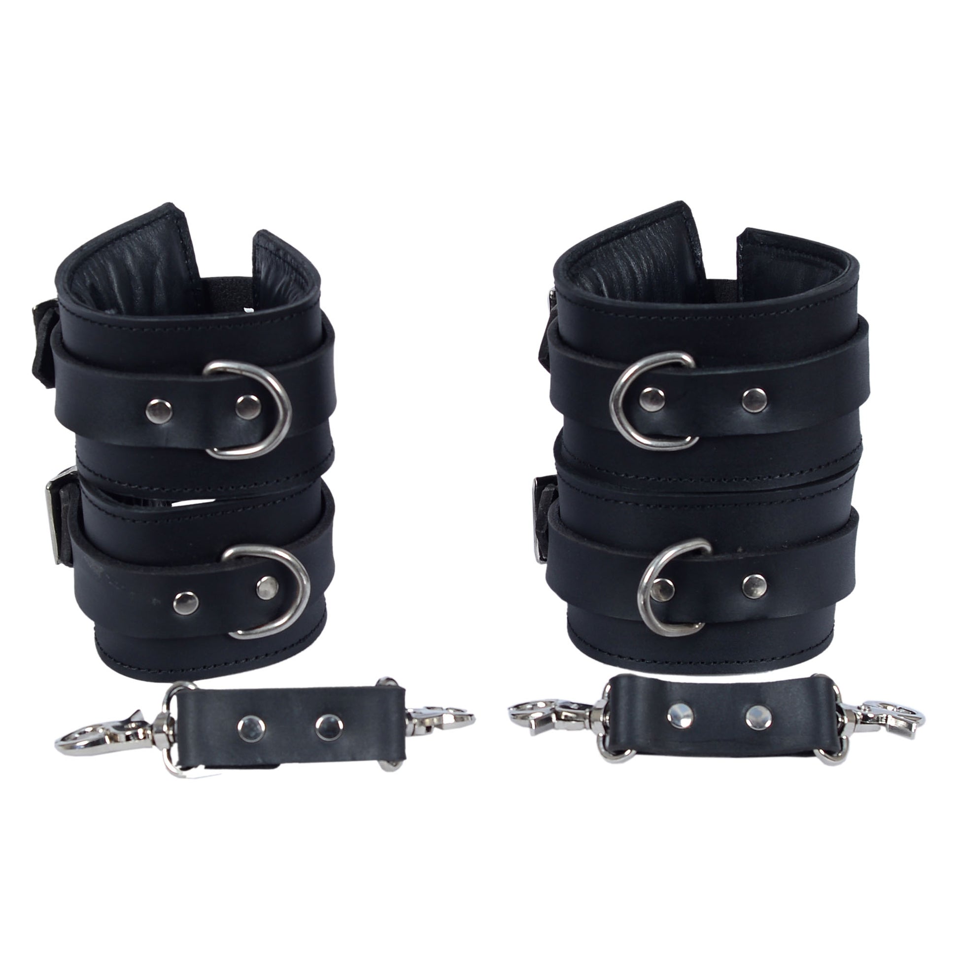 Manchette en cuir avec manille en D 12 trous poignets pliés BDSM cuir noir bo Manchette en cuir avec manille en D 12 trous poignets pliés BDSM cuir noir bo