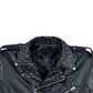 Women’s Studded Leather Biker Jacket – Punk Rock Moto Style with Rivet Detailing – by London Knighthood