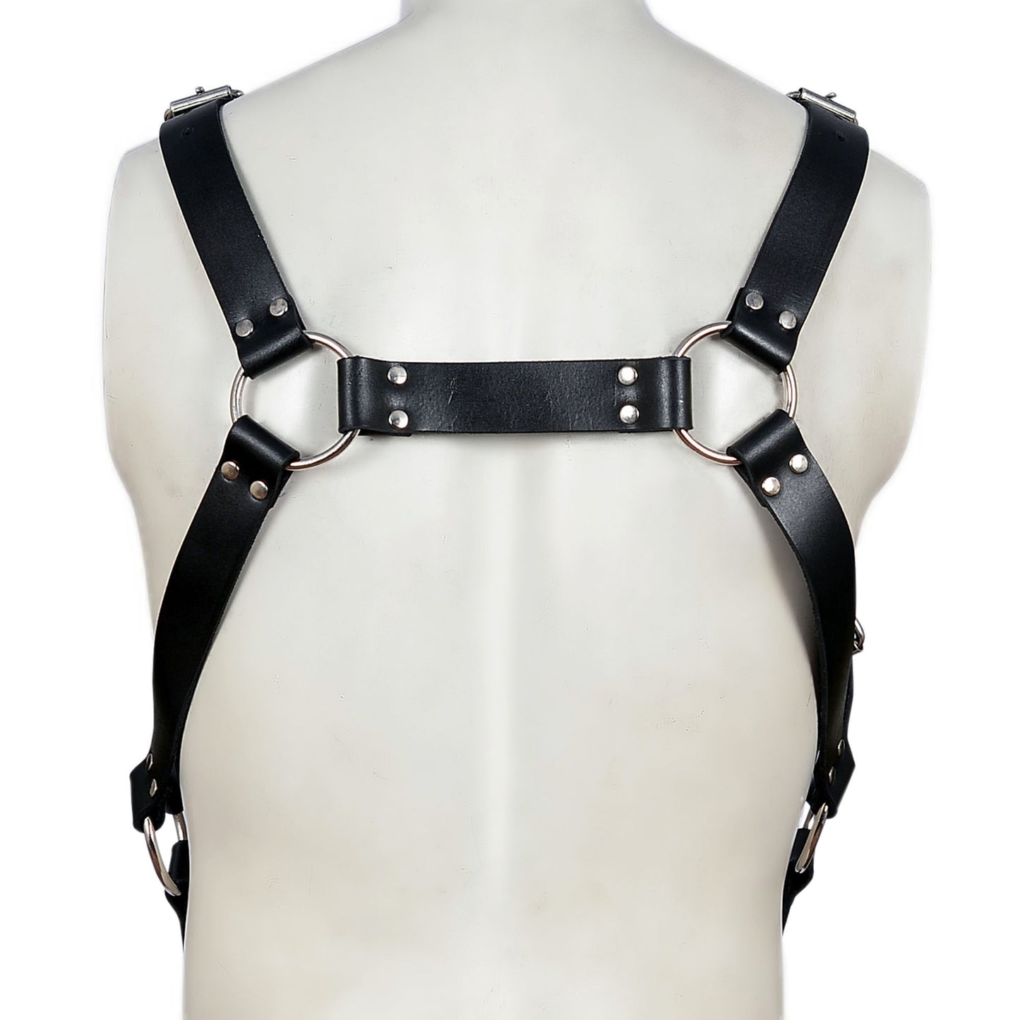Men’s Genuine Leather Chest Body Harness with Buckles and Suspender Belts – BDSM Fetish Wear & Male Bondage Gear by London Knighthood