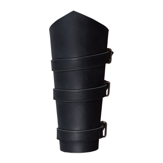Leather Vambrace Gauntlet Cuff – Adjustable Arm Bracer for LARP, Cosplay, Medieval & Fetish Wear – by London Knighthood