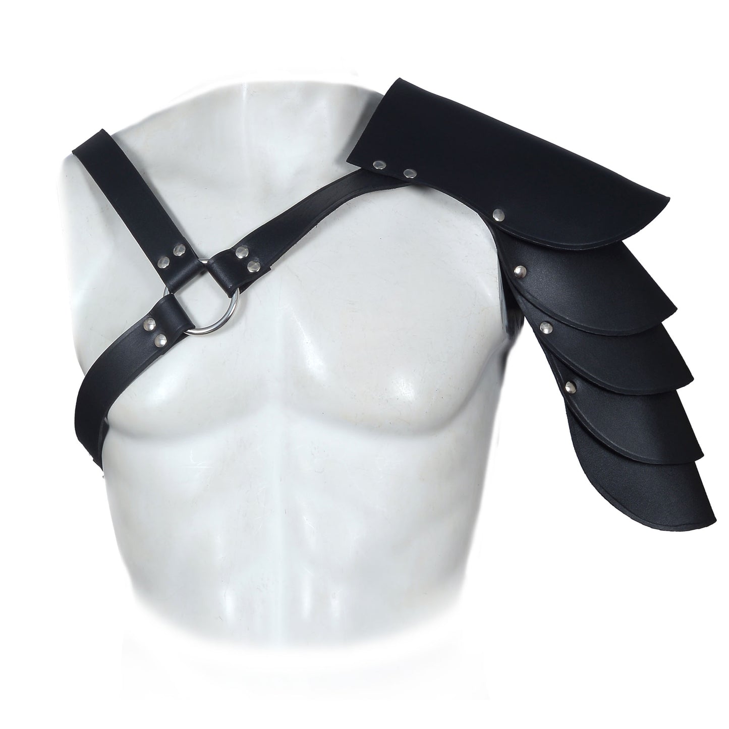 Leather Gladiator Shoulder Harness – Medieval LARP Body Armor Costume for Cosplay & Reenactment by London Knighthood