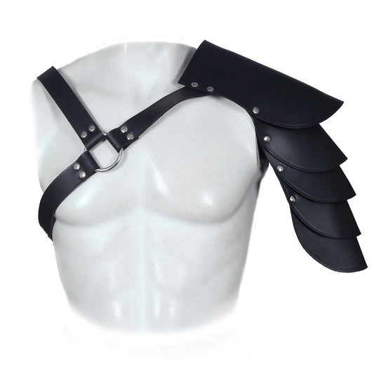 Leather Gladiator Shoulder Harness – Medieval LARP Body Armor Costume for Cosplay & Reenactment by London Knighthood