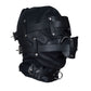 Total Sensory Deprivation Leather Bondage Hood – Full Head BDSM Mask with Padded Blindfold & Gag by London Knighthood