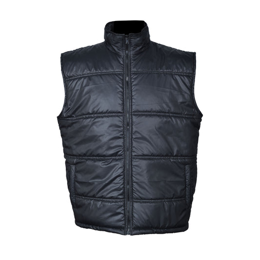 PROCLUB Heavyweight Padded Vest Jacket – Black Sleeveless Streetwear Puffer by London Knighthood