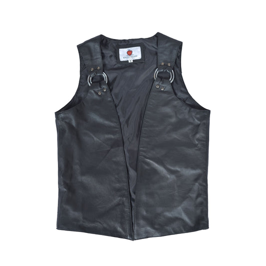 Men’s Leather Bar Vest – Fetish Clubwear BLUF Waistcoat Shirt by London Knighthood