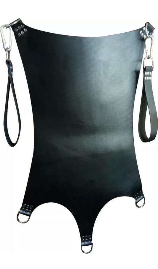 Genuine Leather Heavy Duty Adult Sling – Bondage Suspension Sling for BDSM Dungeon & Fetish Play