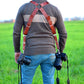 Tan Buffalo Leather Dual Camera Harness Strap – Multi-Camera Shoulder Harness with Metal Rings for DSLR, Mirrorless & Event Photography