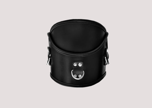 Heavy Duty Padded Leather BDSM Posture Collar – Bondage Restraint Neck Collar