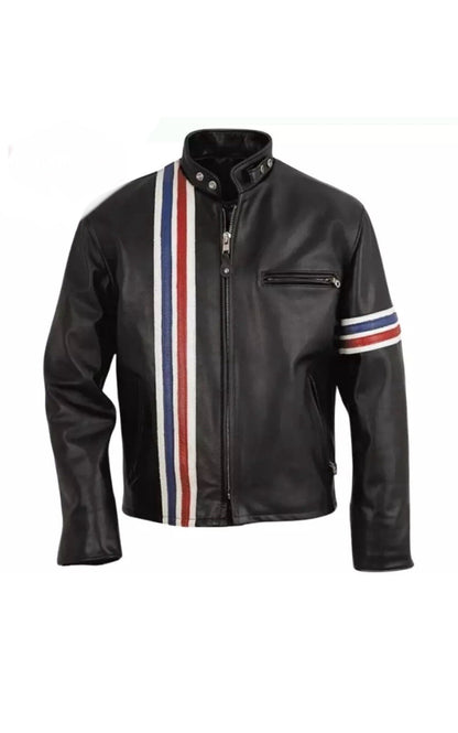 Men’s Easy Rider Motorcycle Jacket – Classic Biker Style in Genuine Leather