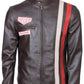 Men’s Steve McQueen Inspired Leather Jacket – 100% Real Handmade Vintage Biker Style