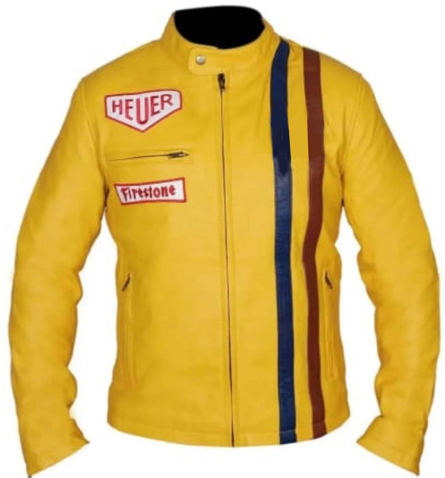 Men’s Steve McQueen Inspired Leather Jacket – 100% Real Handmade Vintage Biker Style