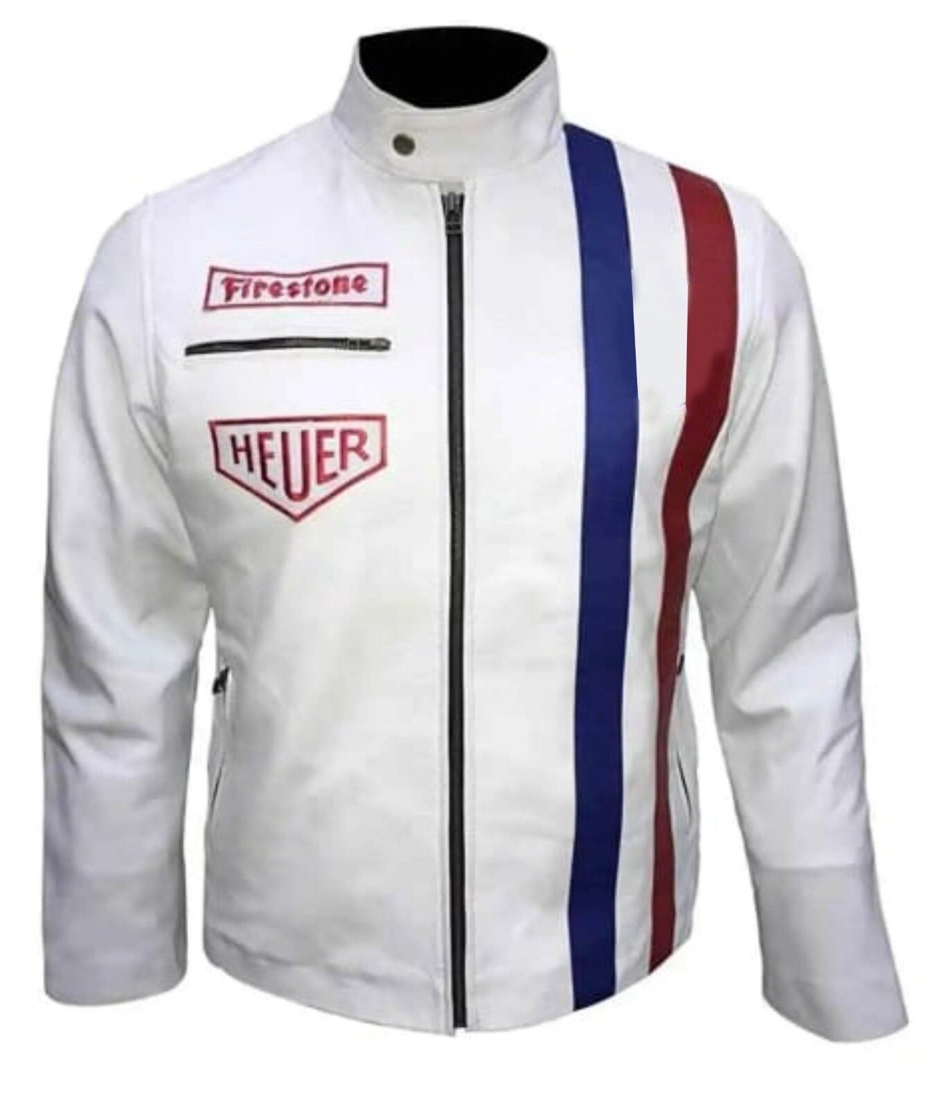 Men’s Steve McQueen Inspired Leather Jacket – 100% Real Handmade Vintage Biker Style
