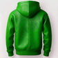 Men's Genuine Premium Luxury Leather Handmade Hoodie Green Blue Red