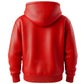 Men's Genuine Premium Luxury Leather Handmade Hoodie Green Blue Red